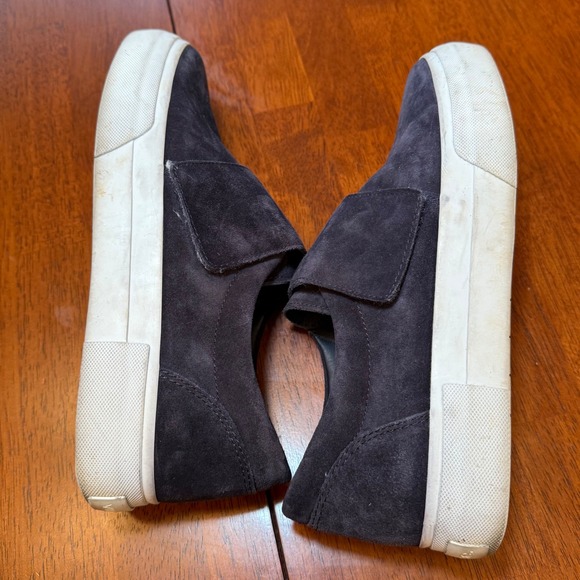 Vince Cage Suede Platform Sneakers Velcro Navy Blue Size‎ 8.5M - Picture 9 of 10